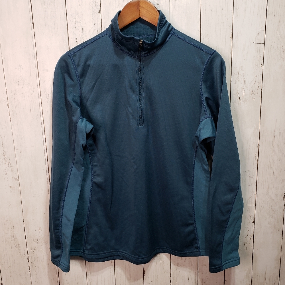 REI Women's Turquoise Fleece Polartec 1/2 Zip Sz L
